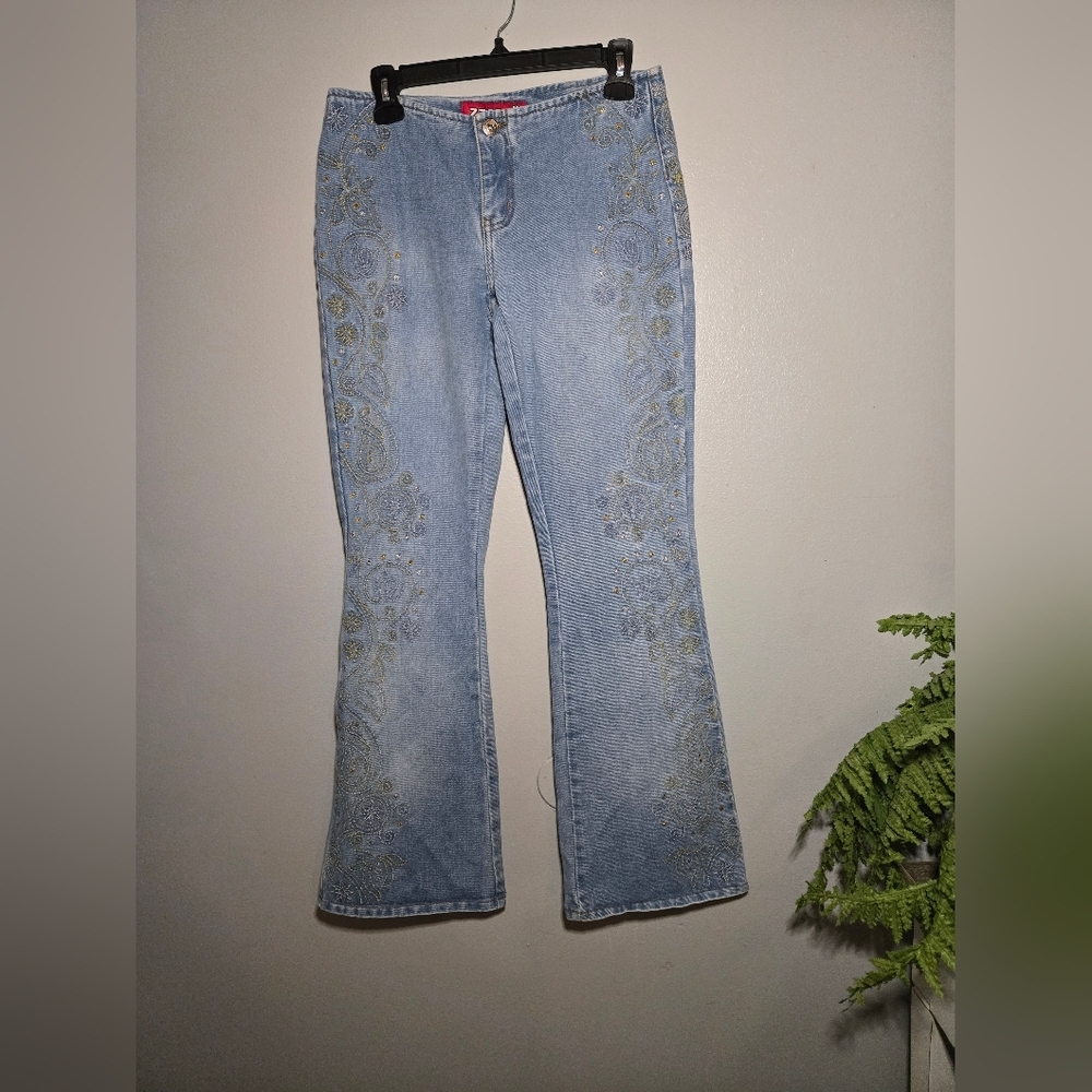 Zana Di Y2K Embroidered‎ Bootcut Jeans Small – Great Condition
